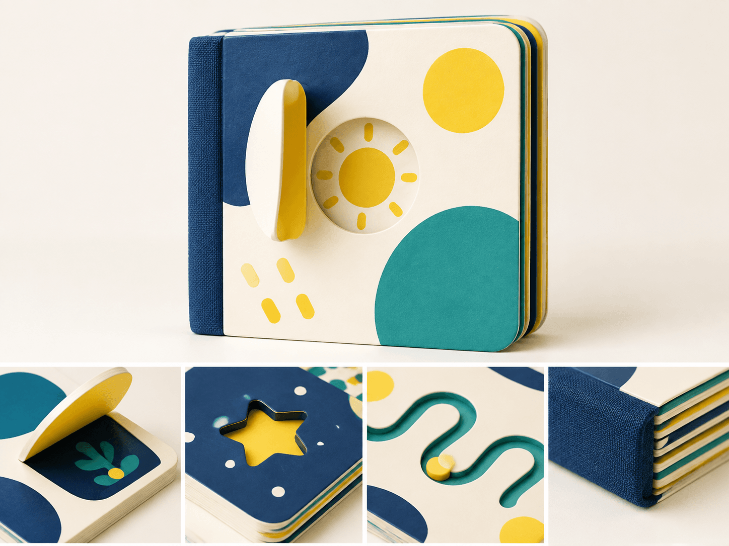 Board book page construction and finish customization details