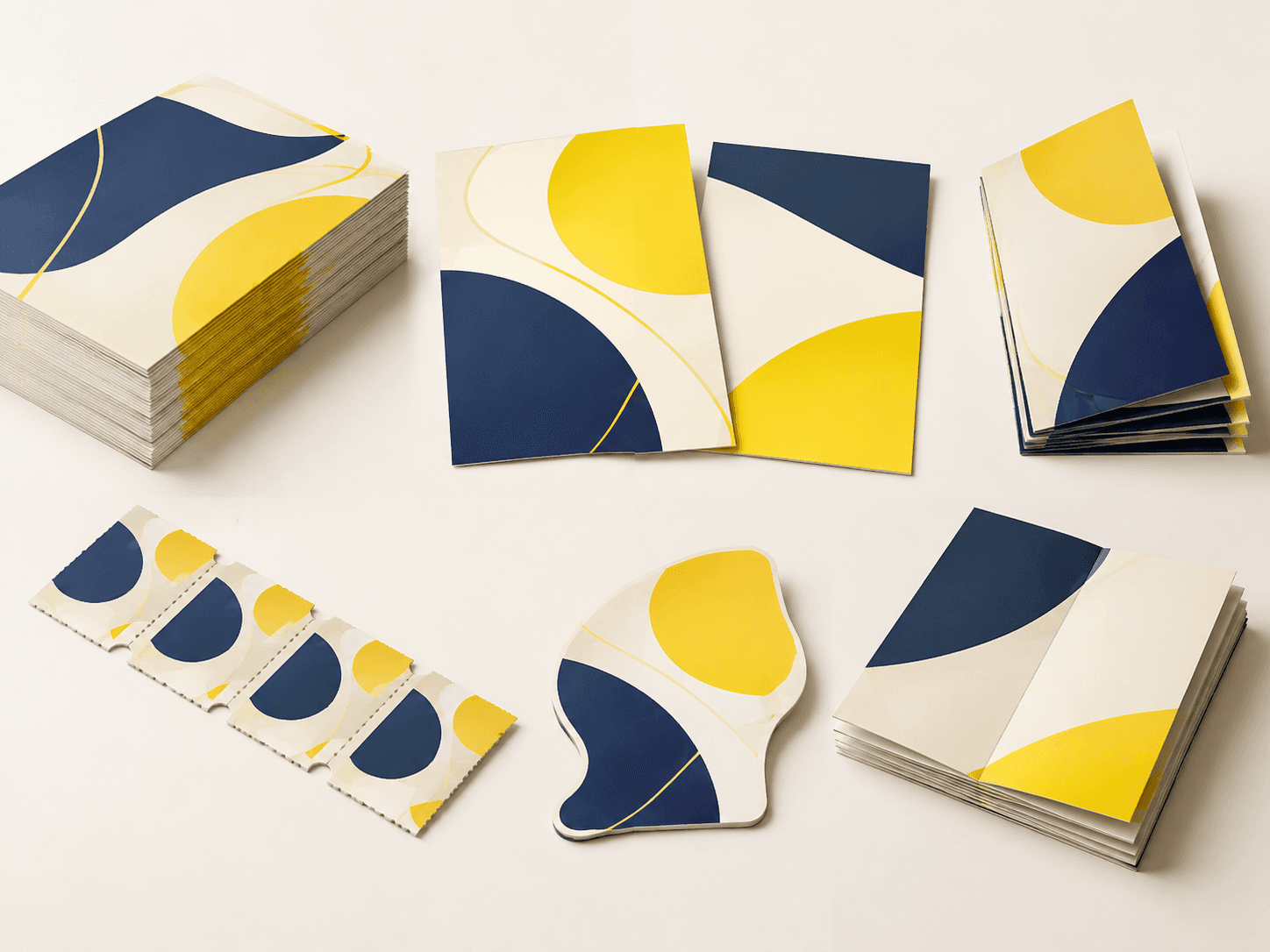 Illustrative flyer configurations and finishing options