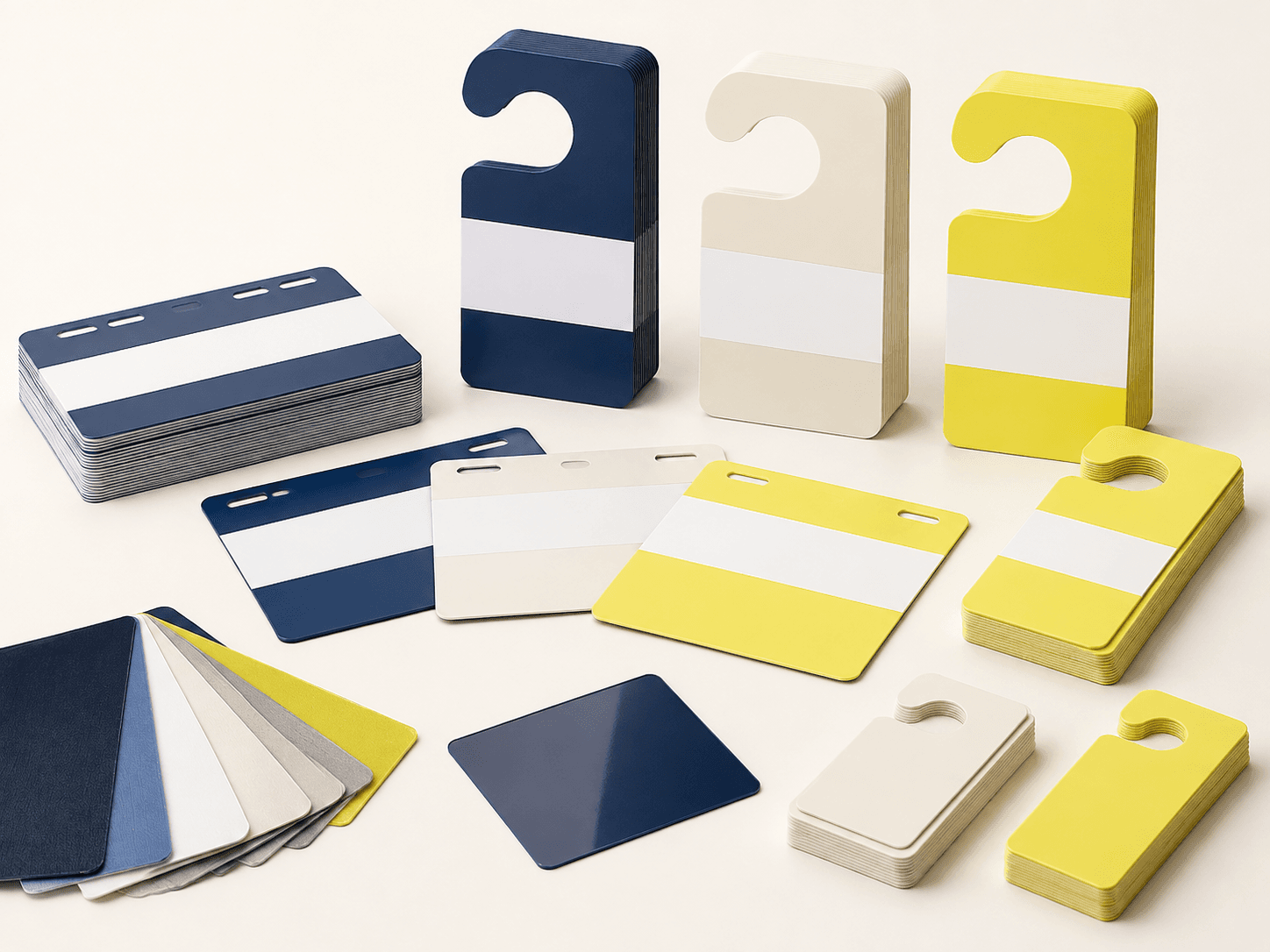Illustrative parking pass configurations and finishing options