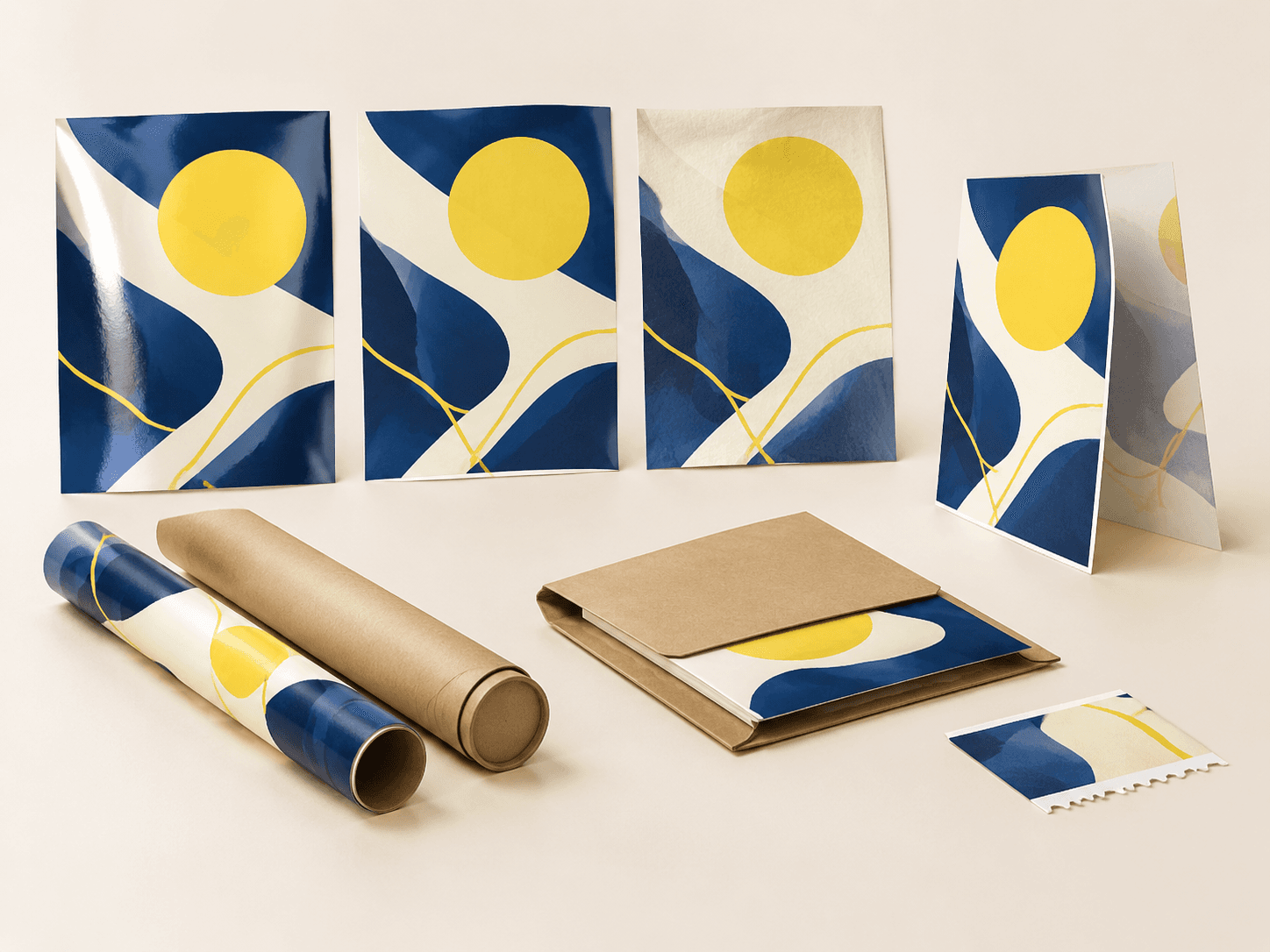 Illustrative poster configurations and finishing options