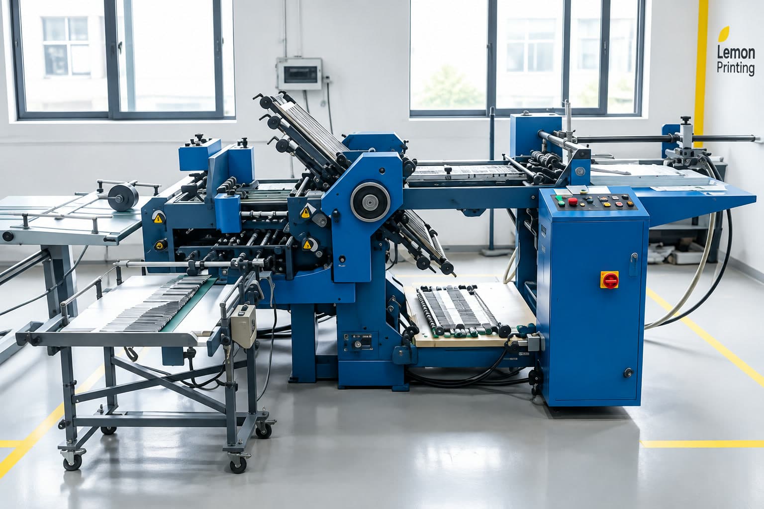 Paper folding equipment in the factory