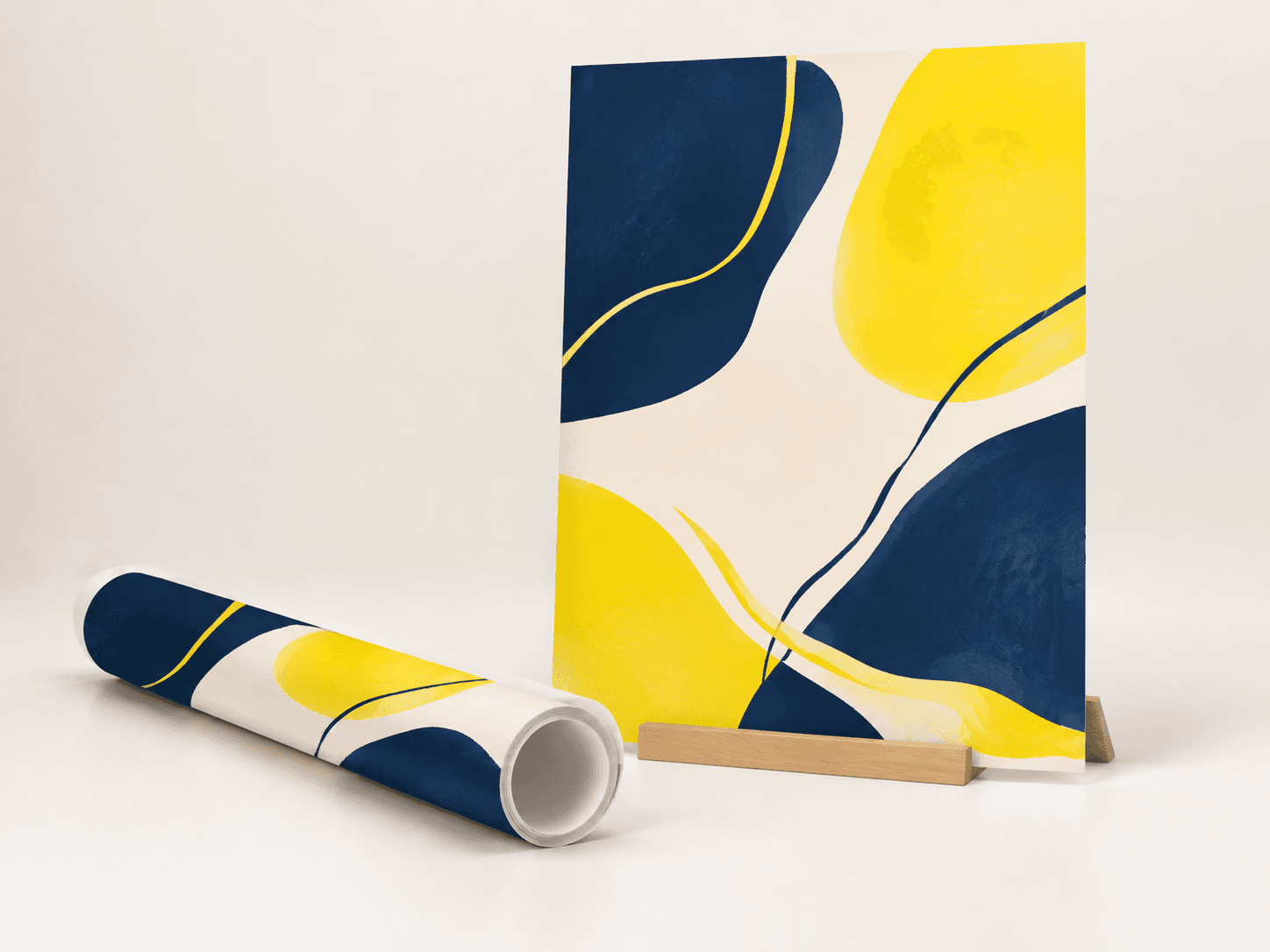 Large-format printed poster with vivid promotional artwork