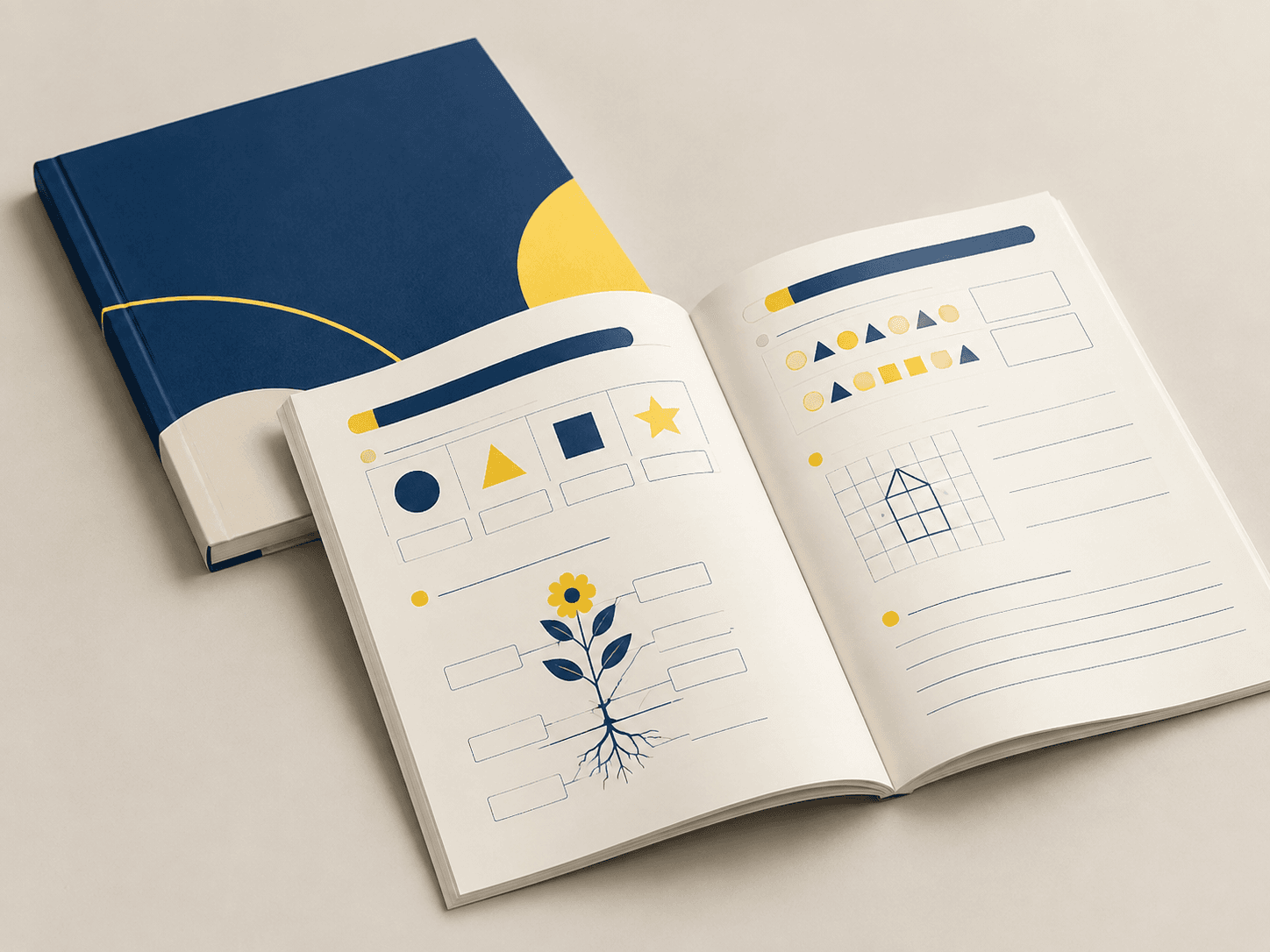 Workbook binding and paper detail for active learning pages