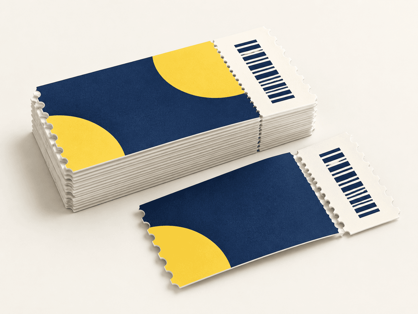 Printed promotional coupons with offer and redemption details