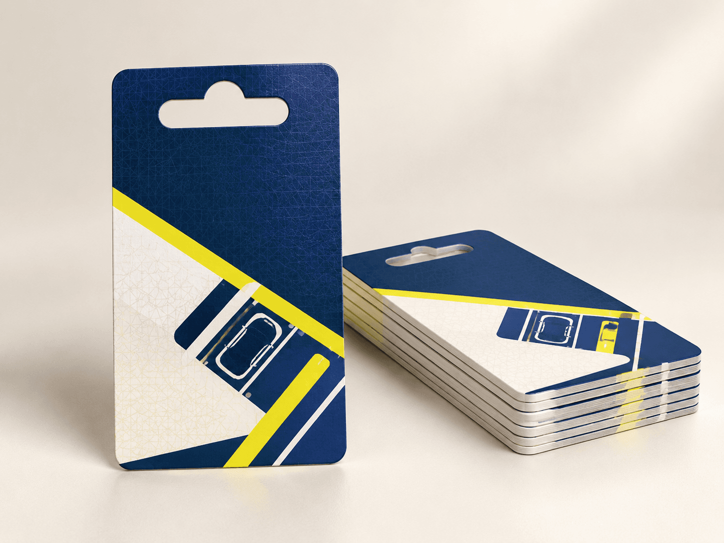 Printed parking passes with identification and permit details