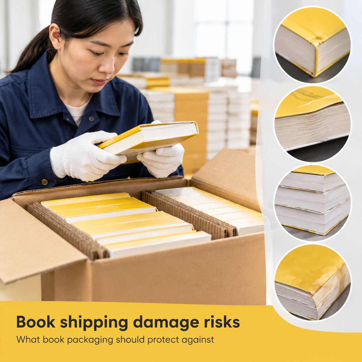 Common damage risks controlled by book packaging for shipping