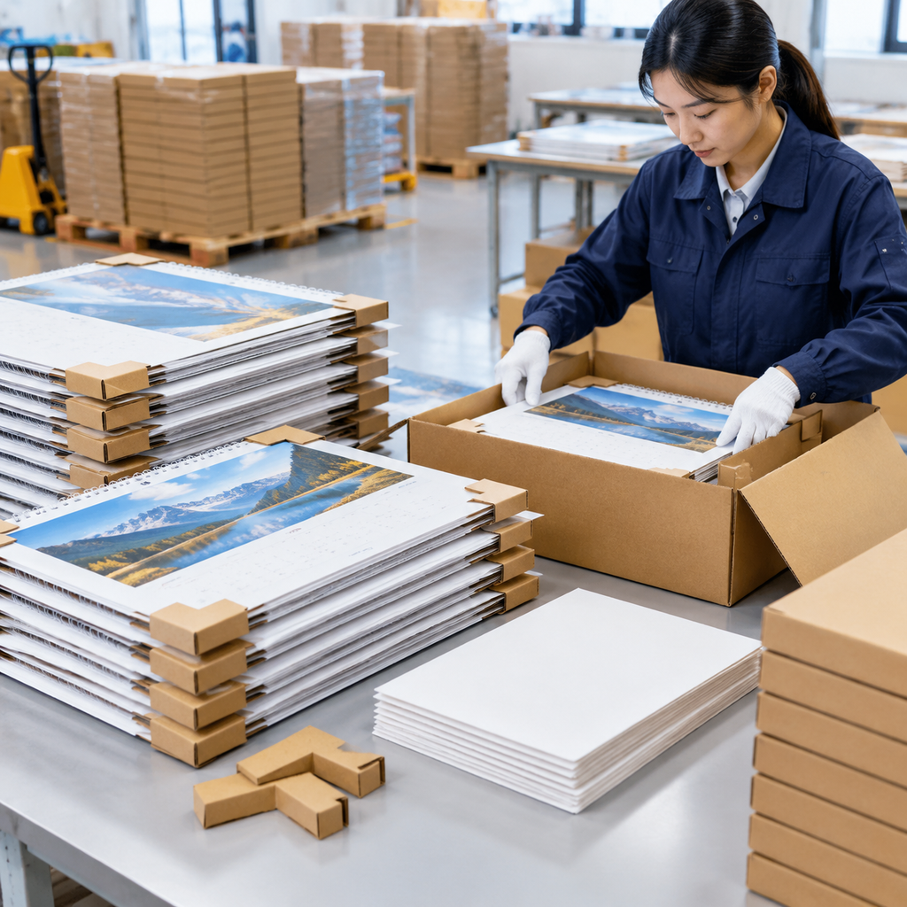 Calendar packaging designed to protect Wire-O binding and corners in transit