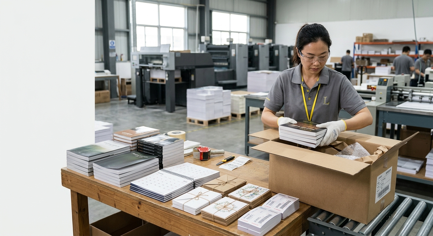 Printed books, cards, calendars, and tickets prepared for export packing